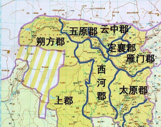 从此,河套地区又称河朔,汉之边郡也多出两个新成员,朔方郡与五原郡.