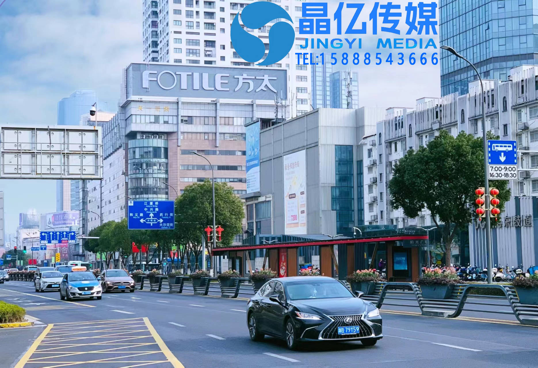 宁波户外广告牌地标led大屏市区户外广告牌投放发布平台宁波晶亿传媒