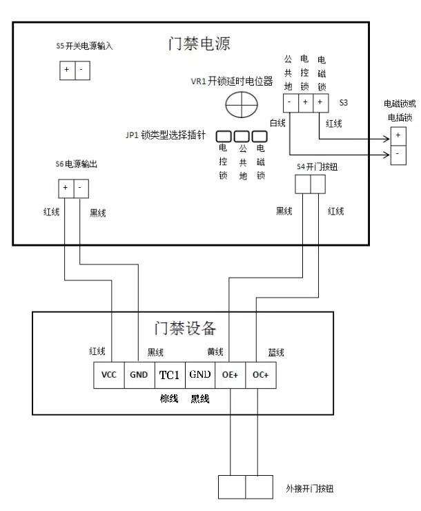 人脸识别系统接线图图片