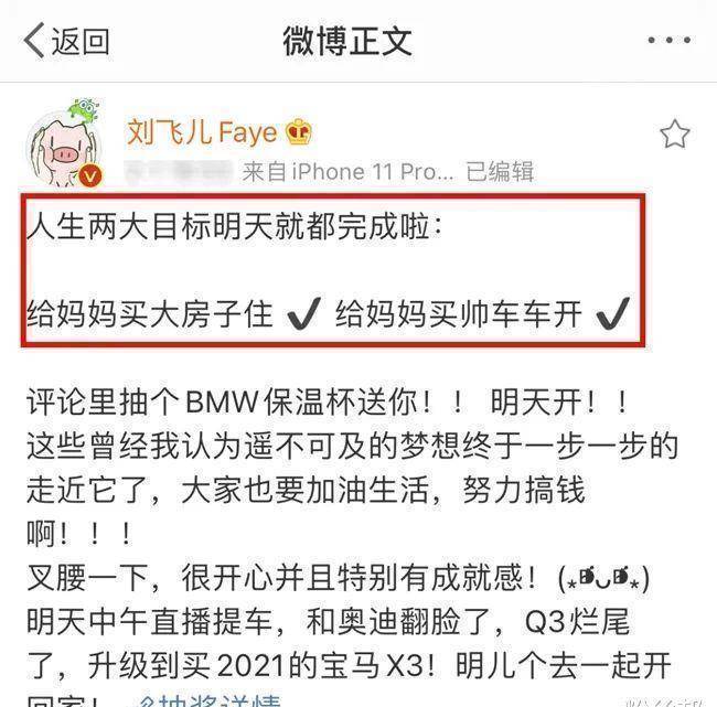 给妈妈买房又买车靠卖u盘赚了多少刘飞儿自曝挣了80多万