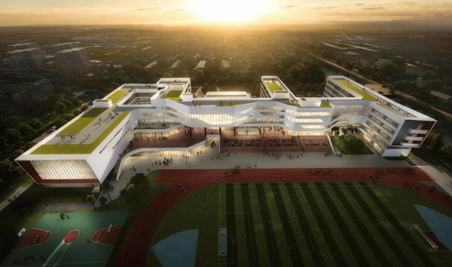 图源:杨行发布公众号/07-06地块小学项目效果图(以实际建成为准)新四