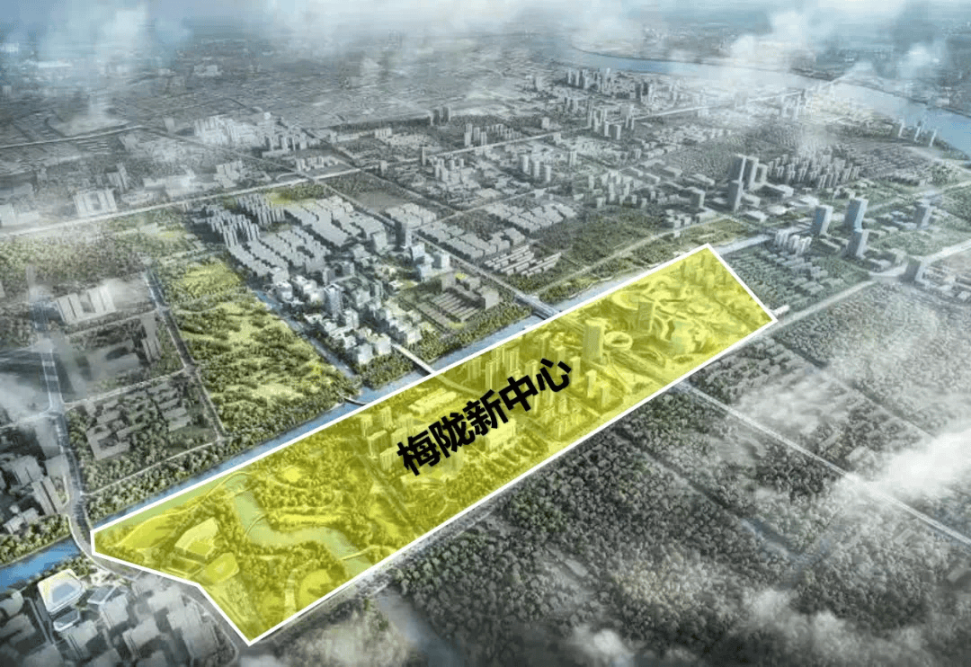 规划范围东至景洪路,南至银都路,西至梅富路,北至梅南路-春申塘,总