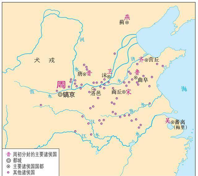 周初疆域分封到了古代史中的夏商两个朝代,华夏的核心圈有所扩展,主要