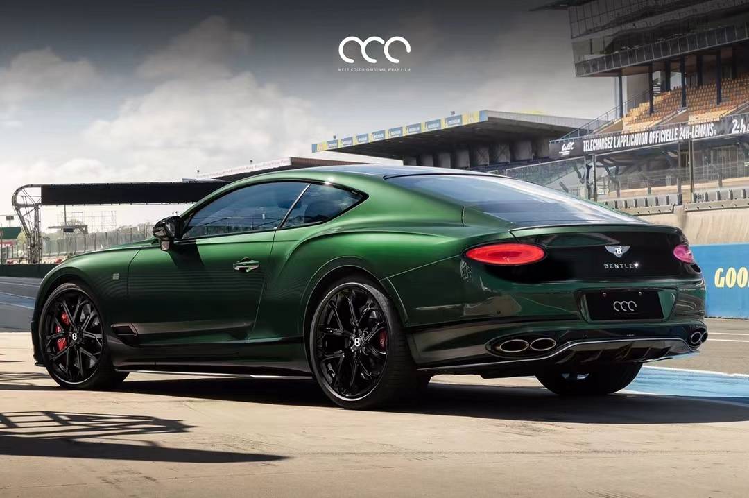 宾利欧陆漫彩英伦绿改色膜满满时尚元气