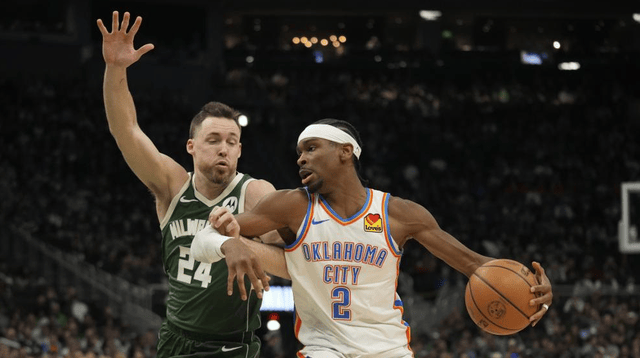 雄鹿终结雷霆4连胜,字母哥军训切特,利拉德建功_亚历山大_1_nba