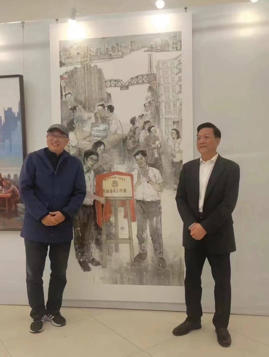 张智栋作品《民主协商在基层》由上海市政协收藏_中国_cm_人物画