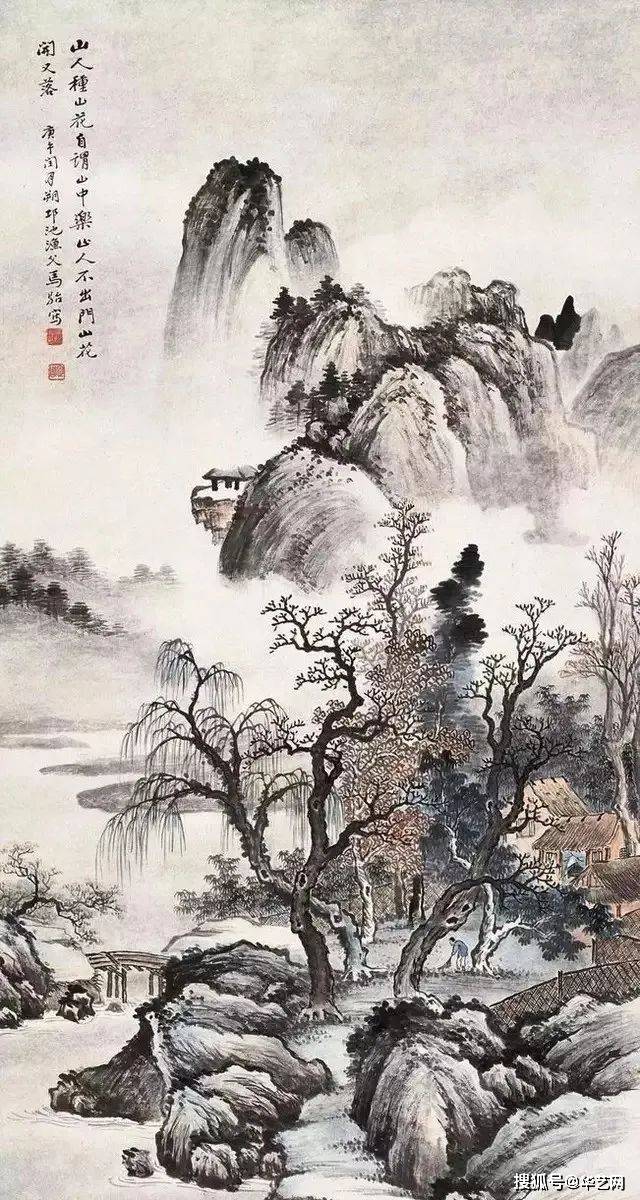 民国著名书画大家马骀山水花鸟画精品欣赏