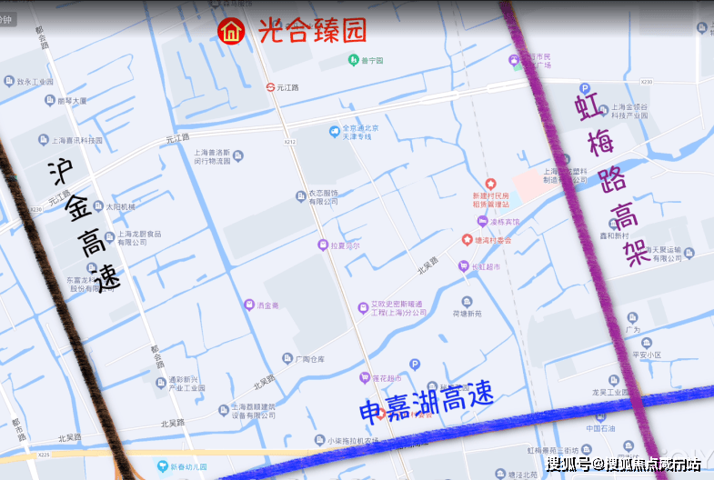 开车出行的话,项目临近虹梅南路高架,沪金高速,申嘉湖高速等交通干道