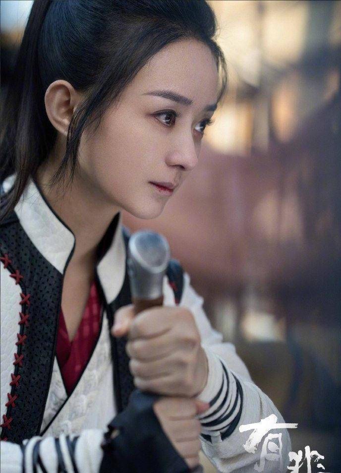 原创有翡发布角色剧照赵丽颖红衣高马尾演绎古灵精怪女侠