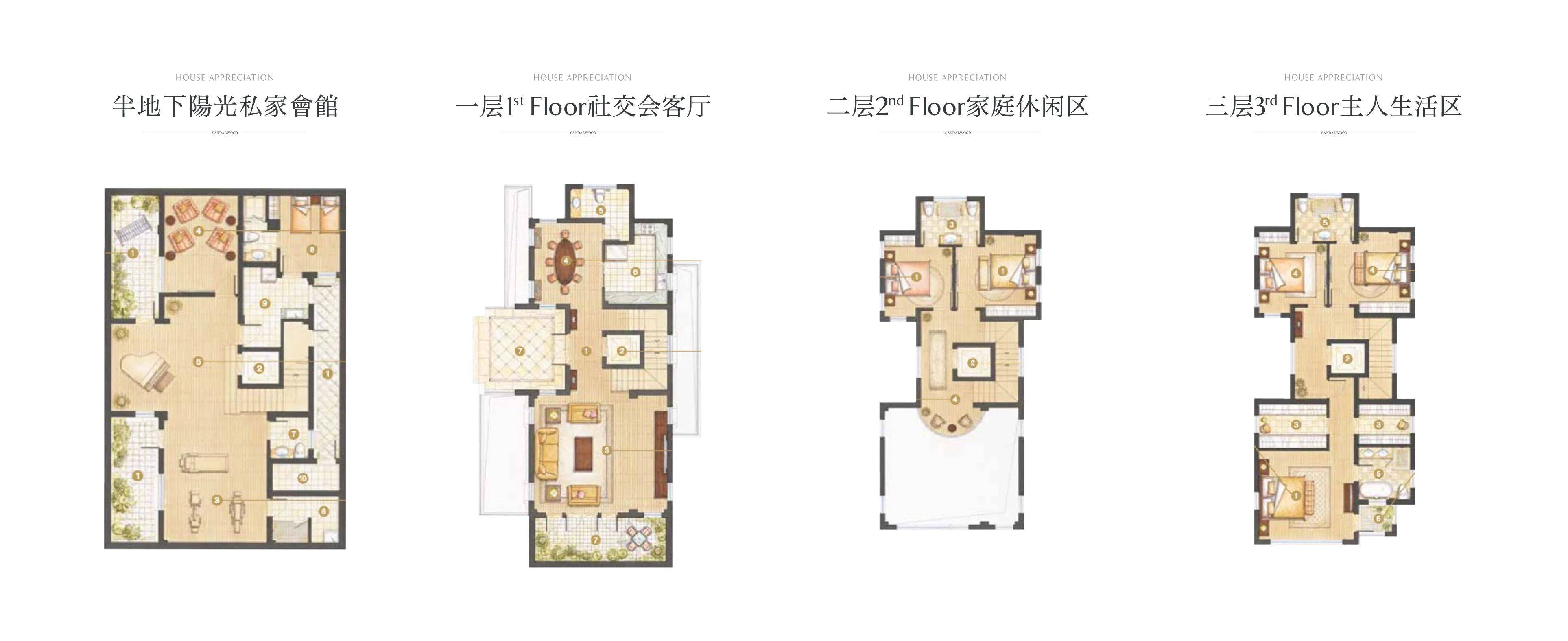 檀宫别墅 平面图图片