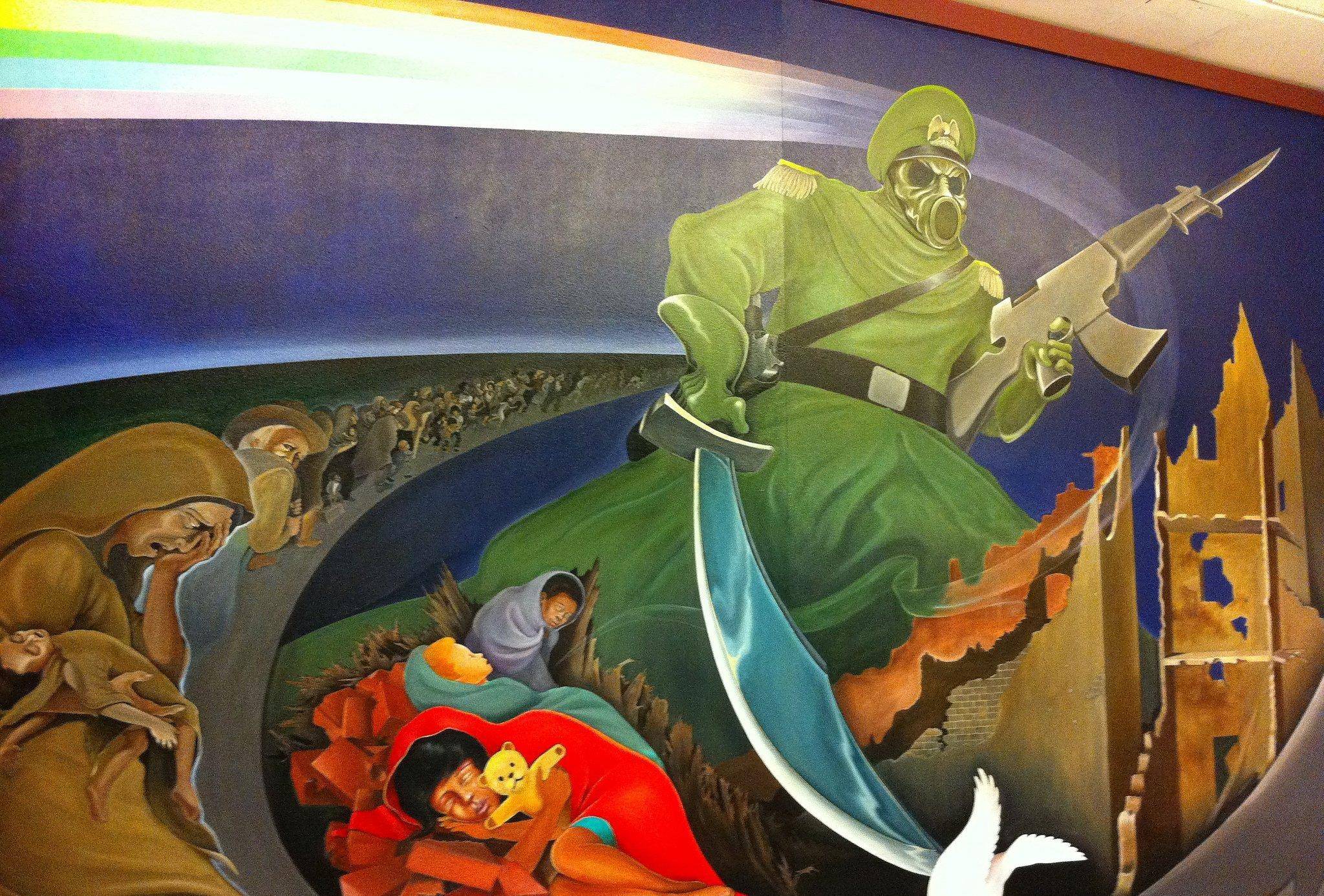 第一幅壁画讲述新世界秩序"的第一阶段,就是大清洗.