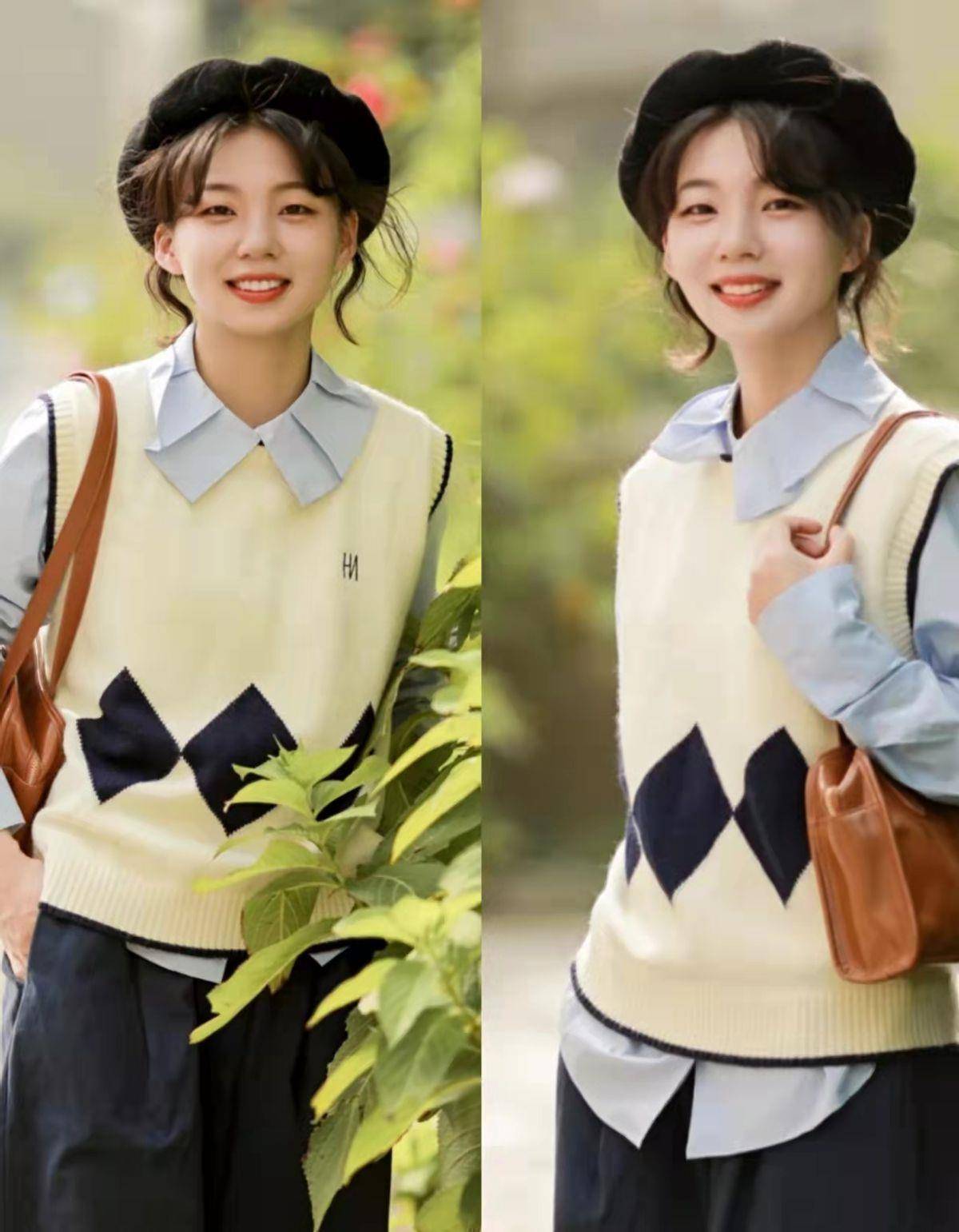 原创秋冬学院风穿搭这样穿减龄又显美三十多也能穿出元气少女感