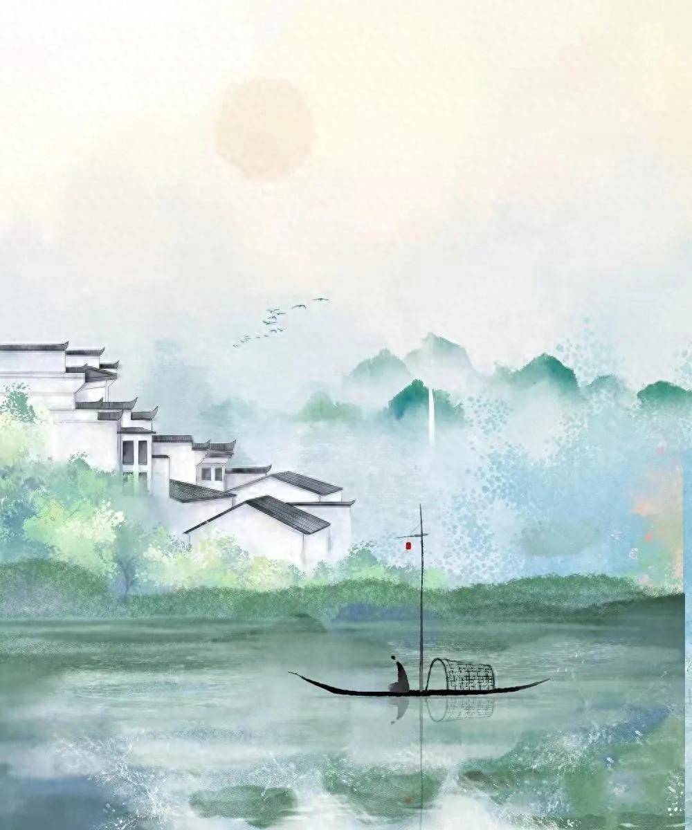 唐·李白《白毫子歌》诗人轻抚琴弦,静坐于青苔之上,绿萝树下春风