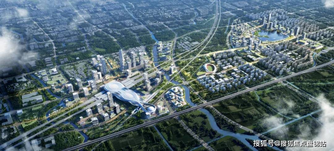 包括最高约320米地标建筑未来建成后,松江枢纽将超过上海站7台15线