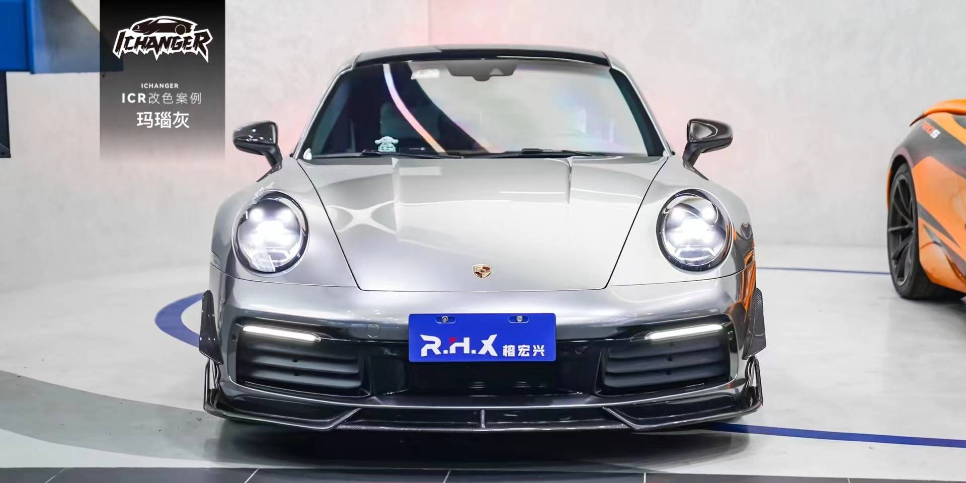 保时捷911-icr改色膜液态金属玛瑙灰,很高级的一种颜色_搜狐汽车_搜狐