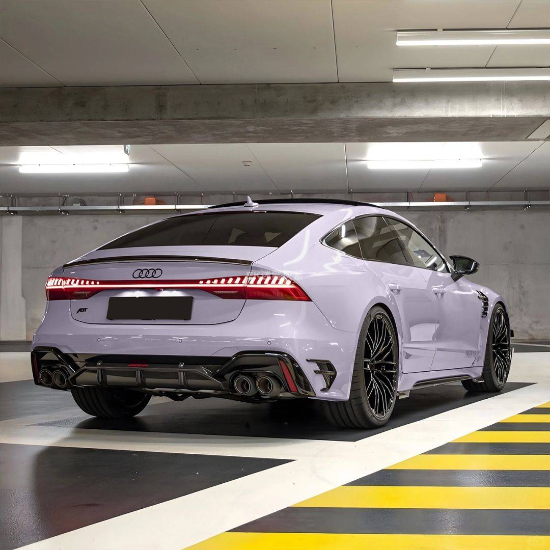 奥迪rs7-ek改色膜迷雾灰紫,淡紫色的真好高级_搜狐汽车_搜狐网