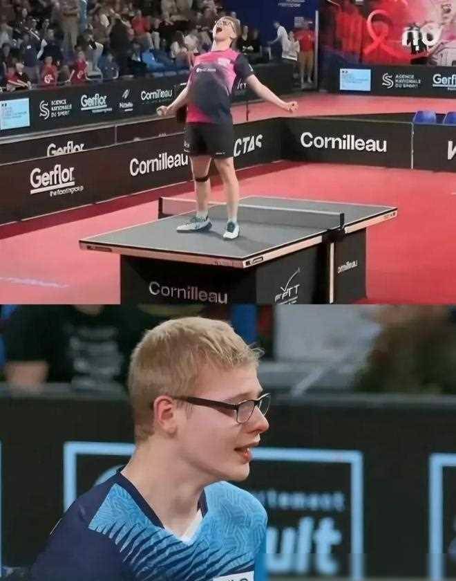 乒坛罕见法锦赛冠军战亲兄弟亲姐妹对决f勒布伦被打哇哇