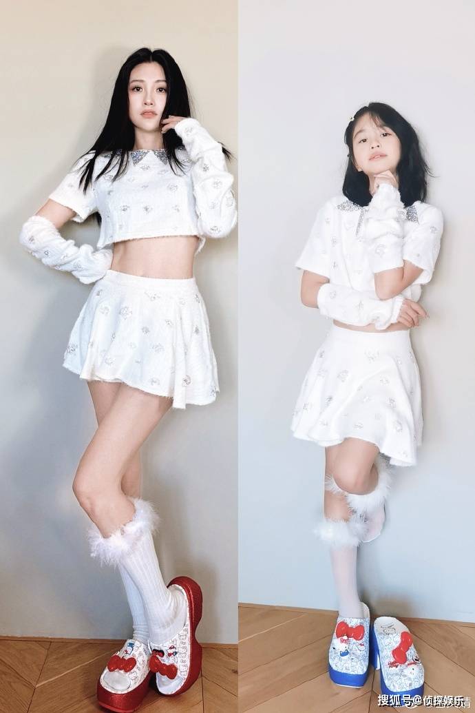 原创包贝尔夫妇为女儿庆生9岁饺子长成可爱小美女和奶奶越来越像