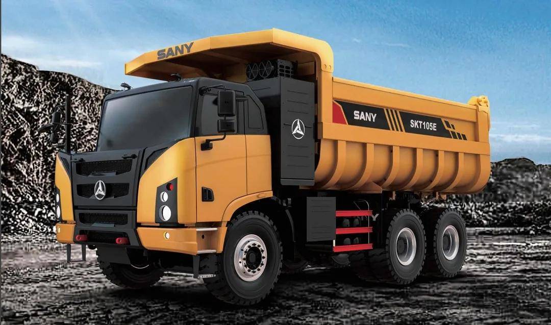 三一重工skt105e电动宽体自卸车电动引领 向智而行临工重机mte106h纯