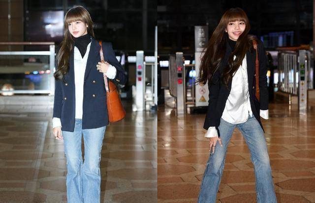 lisa动身《青2》录制,西装衬衫配阔腿裤,简约低调却不简单_造型_显得_