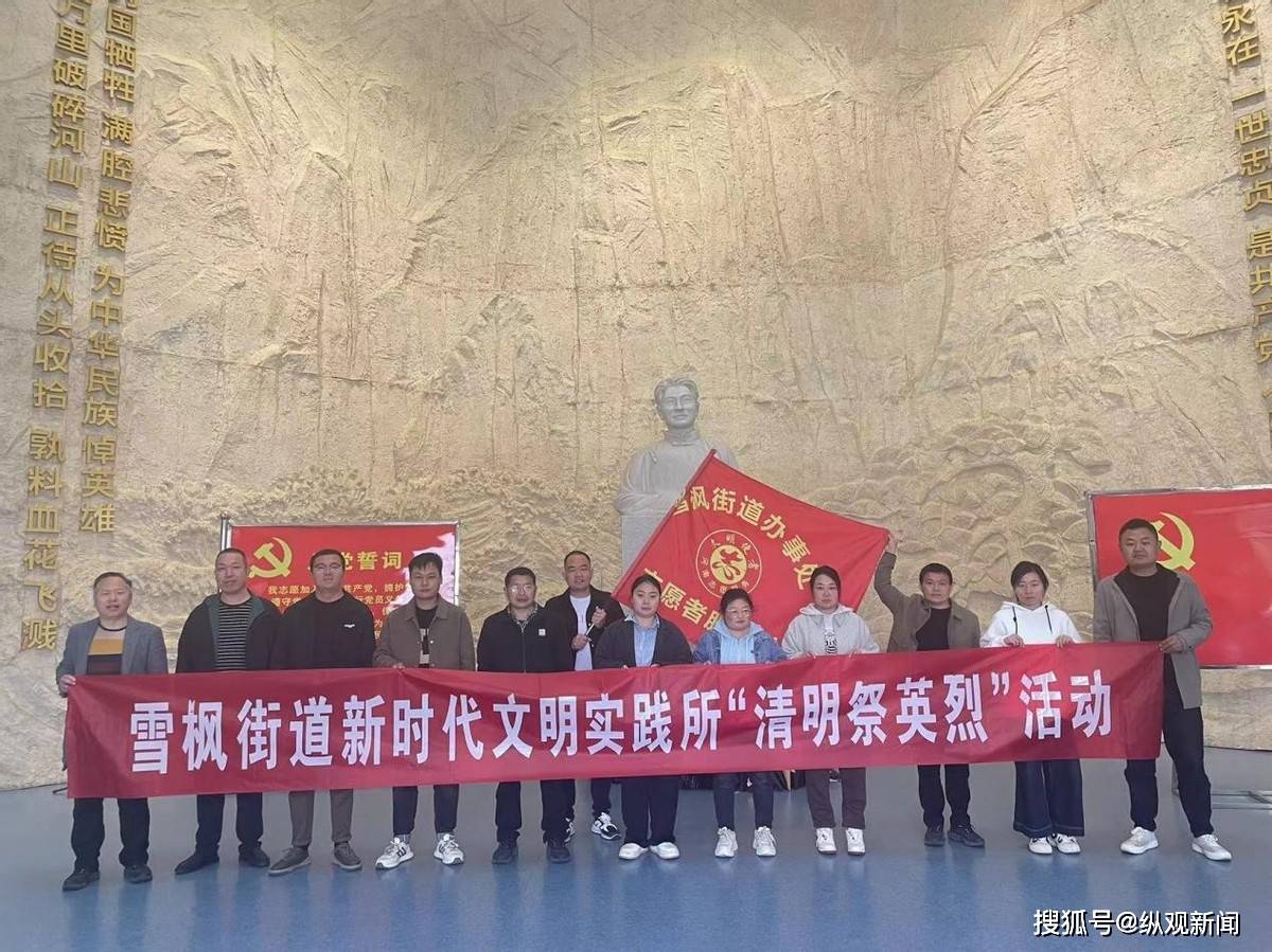 镇平县雪枫街道新时代文明实践所开展"清明祭英烈"___