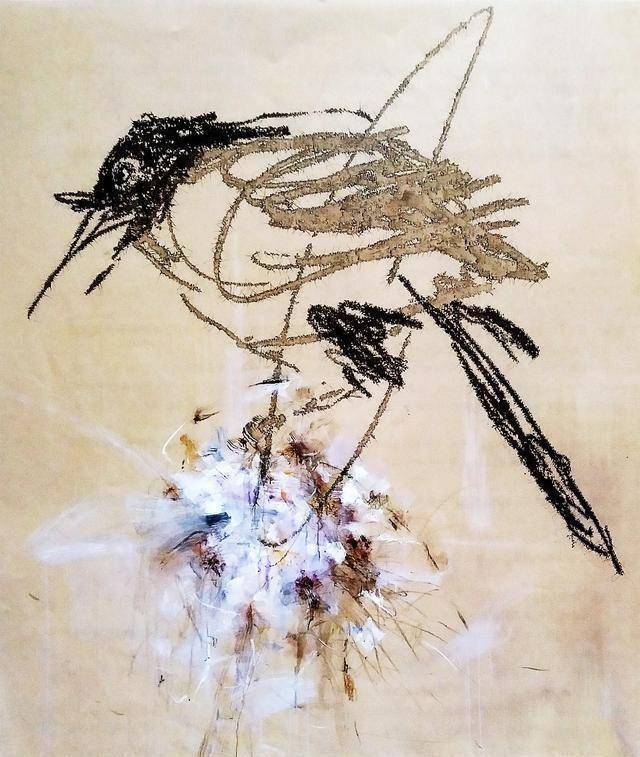 再回到开头的叶永青,他画过100多幅鸟,看几幅,不服的也可以试试,你能