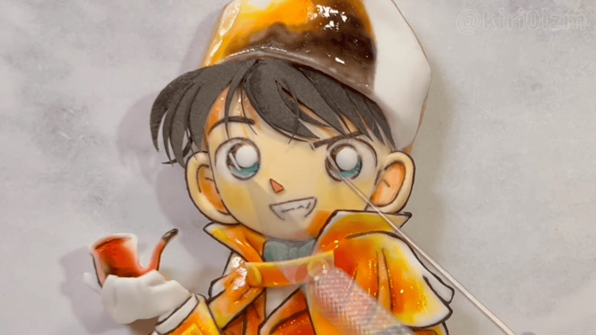 原创在饼干上绘制名侦探柯南漫画封面网友看起来跟真的一样