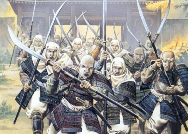 向一揆的总部根据地本愿寺还有着当时战国时代最强的步兵单位——僧兵