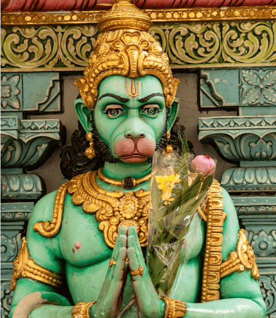 猴神哈奴曼在佛教盛行的泰国,还有专门建立的寺庙,供奉着一只名为"