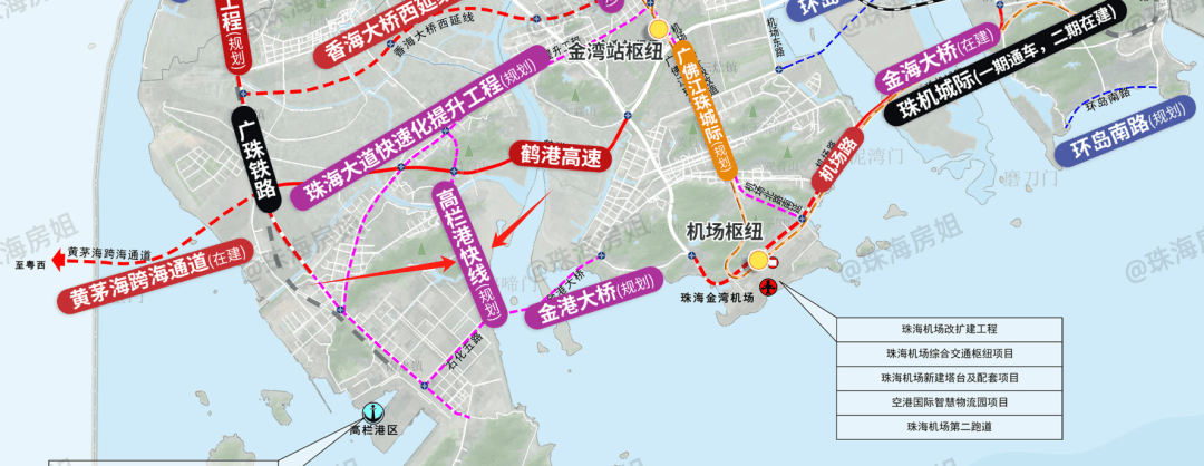 双向6车道珠海要建新快线接鹤港高速珠海大道