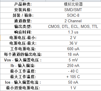 dt低功耗双电压比较器中文资料规格书pdf数据手册产品手册引脚图参数