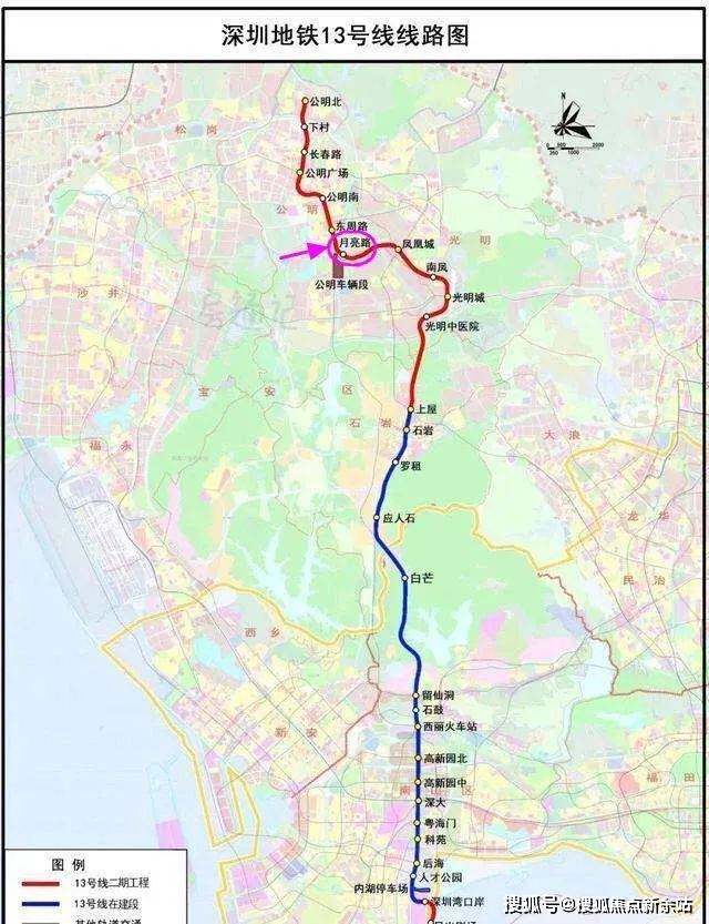 光明未来价值最高南北地铁线路,中途连接西丽留仙洞总部,深圳南山科技