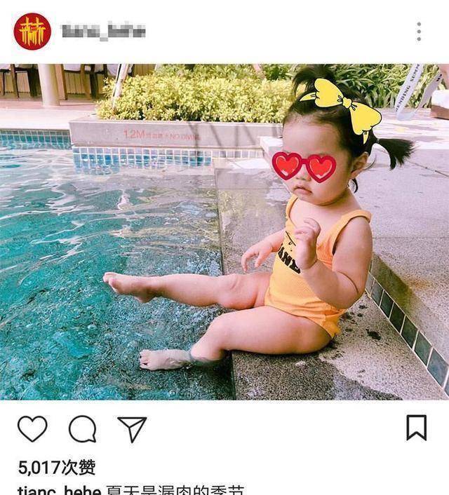 陈赫晒2岁女儿高清近照安安的嘴巴鼻子都像极了他