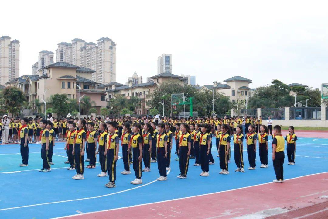 关注队列队形展风采强健体魄恰少年惠州市惠城区金山湖小学队形队列