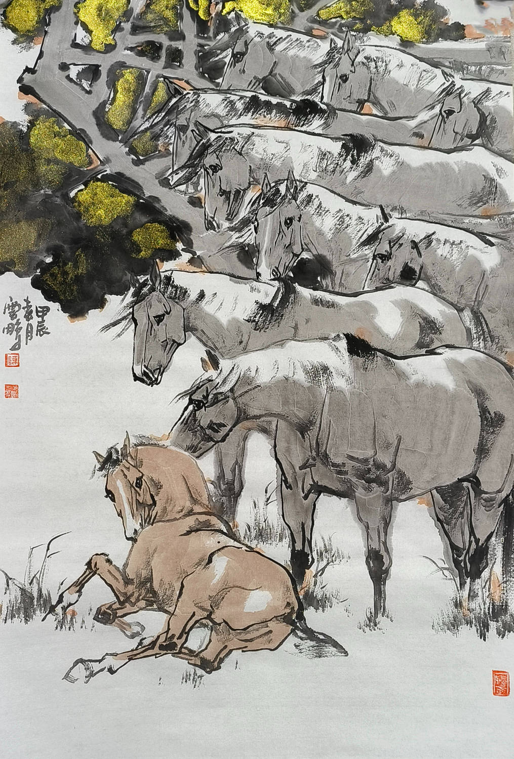 以他的画笔,为我们描绘出了一个骏马奔腾的世界,让我们在欣赏画作的