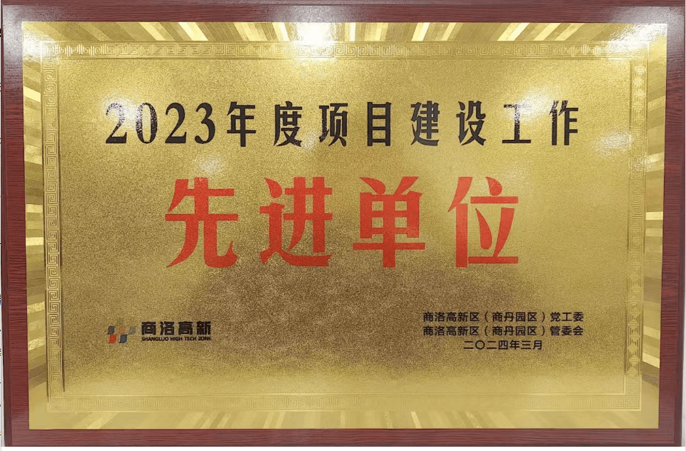 陕西移动商洛分公司荣获"2023年度项目建设工作先进单位"