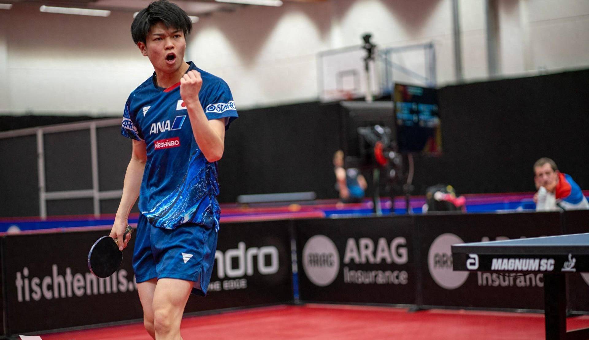 yuarizu田中高chengrui田中裕津3比1高胜瑞首局,高成瑞以8-4领先,田中