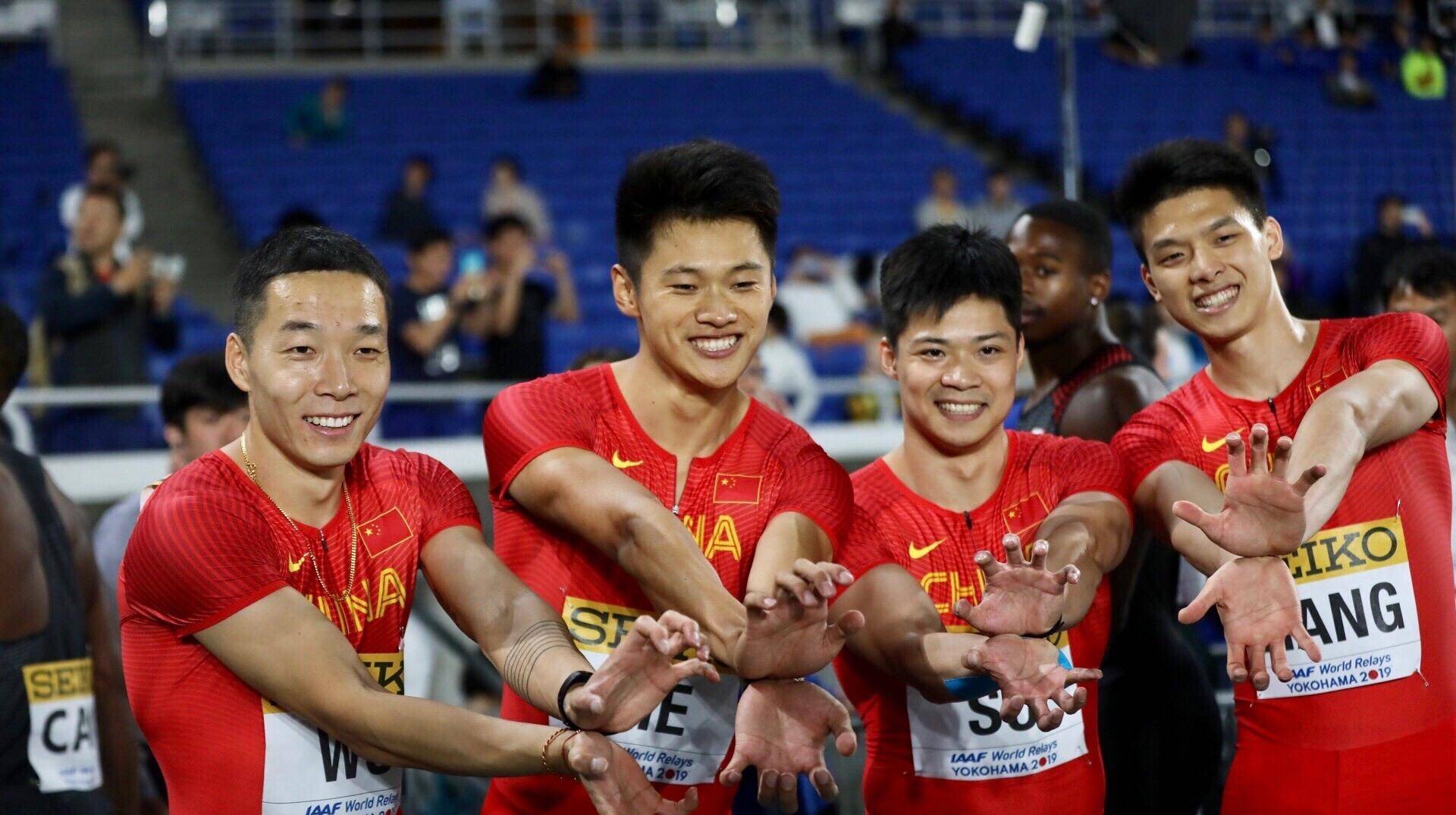 尽管苏炳添在100米项目上表现出色,但接力赛场上一个人的贡献有限.