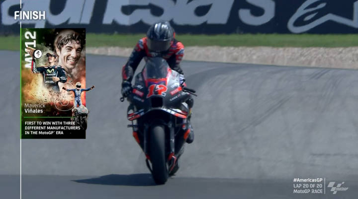 战报motogp美国站正赛维涅埃列斯夺冠马奎兹领跑时摔车退赛