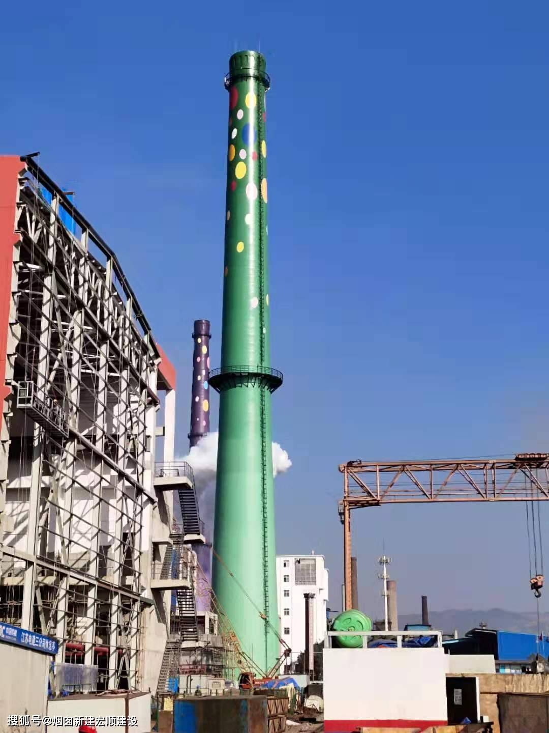 烟囱彩绘美化烟囱刷色环介绍