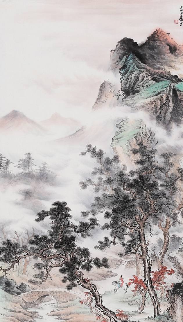 玄关山水国画系列欣赏,坐看山水!闲观鱼鸟花!处处有景在画中!