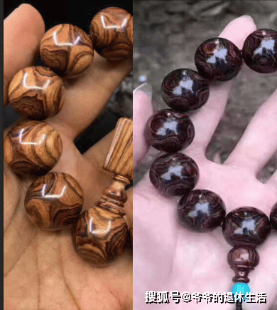 海黄糠梨和油梨手串怎么选?_珠子_颜色_纹理
