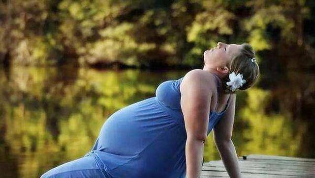 怀孕四个月显怀图片图片