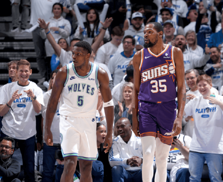 状元怒吼杜兰特!连续三次单挑成功,率领森林狼大胜25分