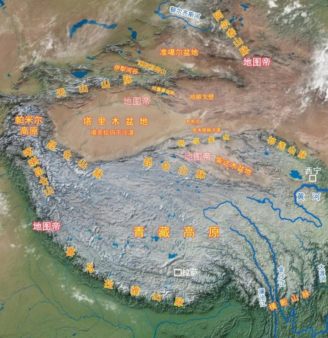 青藏高原河流图图片