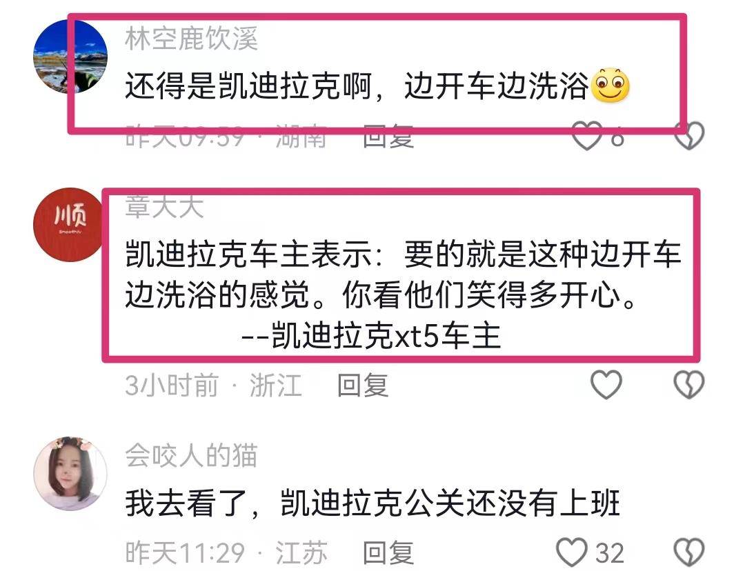 凯迪拉克成为"水帘洞",车主"边开车,边洗澡"?