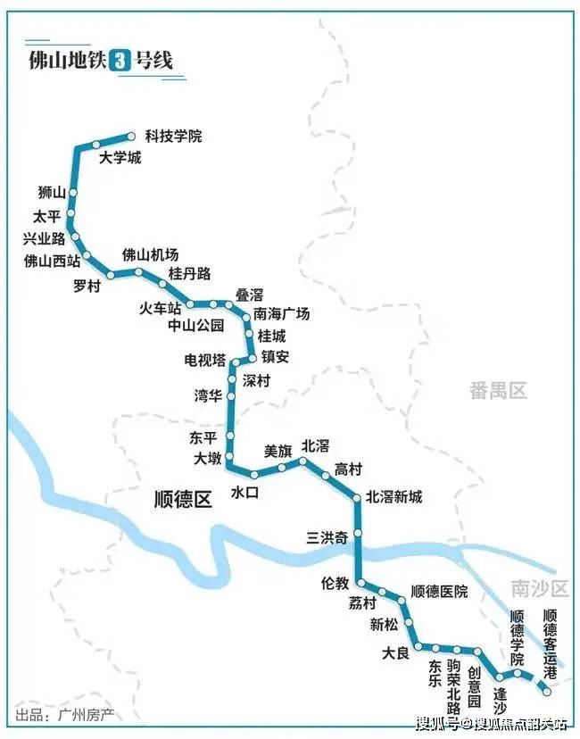 顺德地铁线路图最新图片