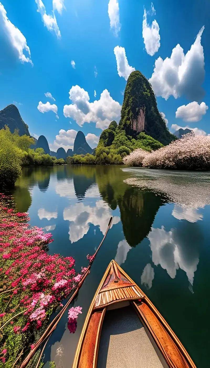 中老年人可以乘坐竹筏游览漓江,欣赏两岸的奇峰异石,感受大自然的鬼斧