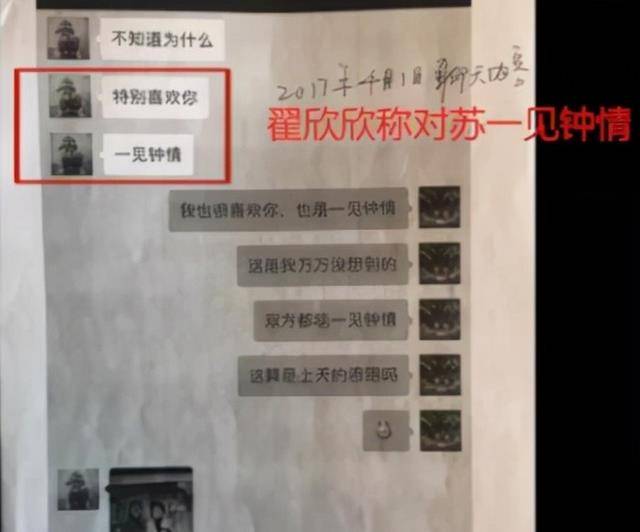 二人散场回到家后,翟欣欣给苏享茂发信息说,对他一见钟情,很喜欢他