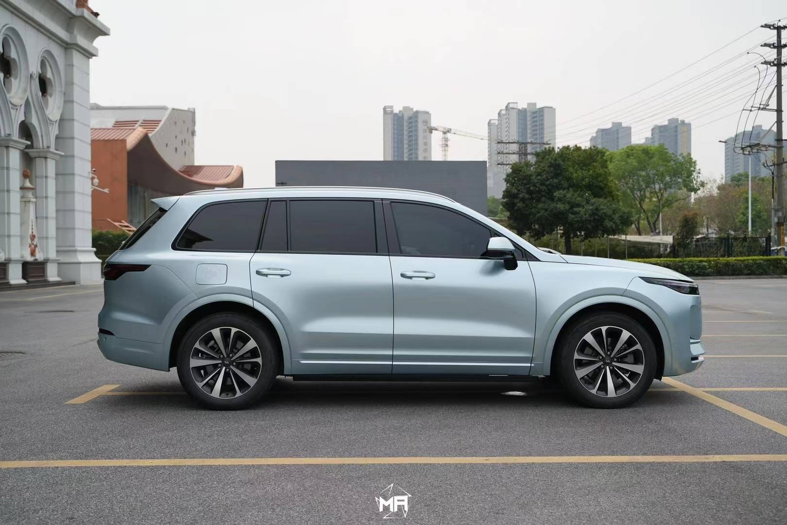 理想one-matrix矩阵阿祖罗蓝改色膜,蓝色系保时捷原厂色